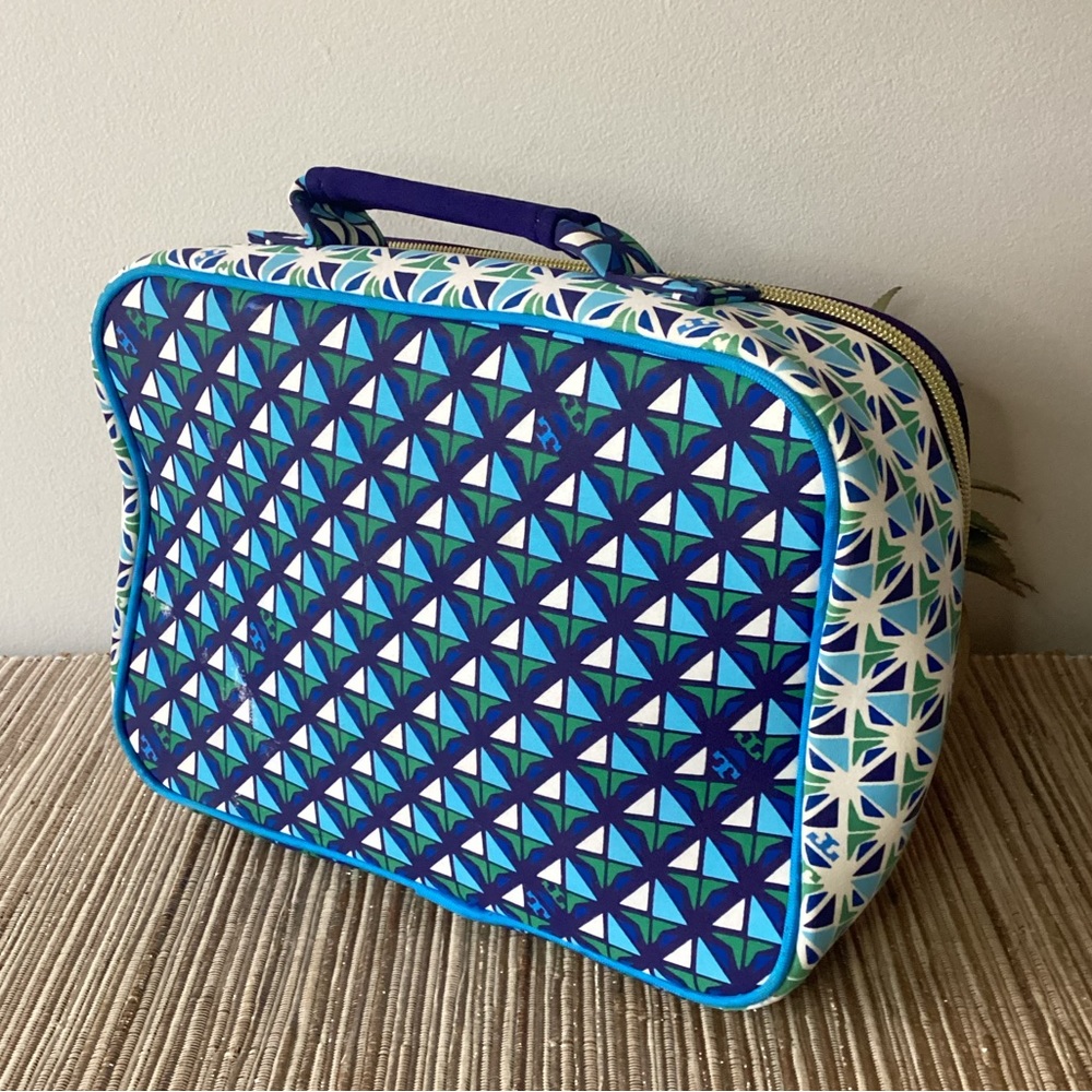 Tory Burch Blue and White Travel Bag